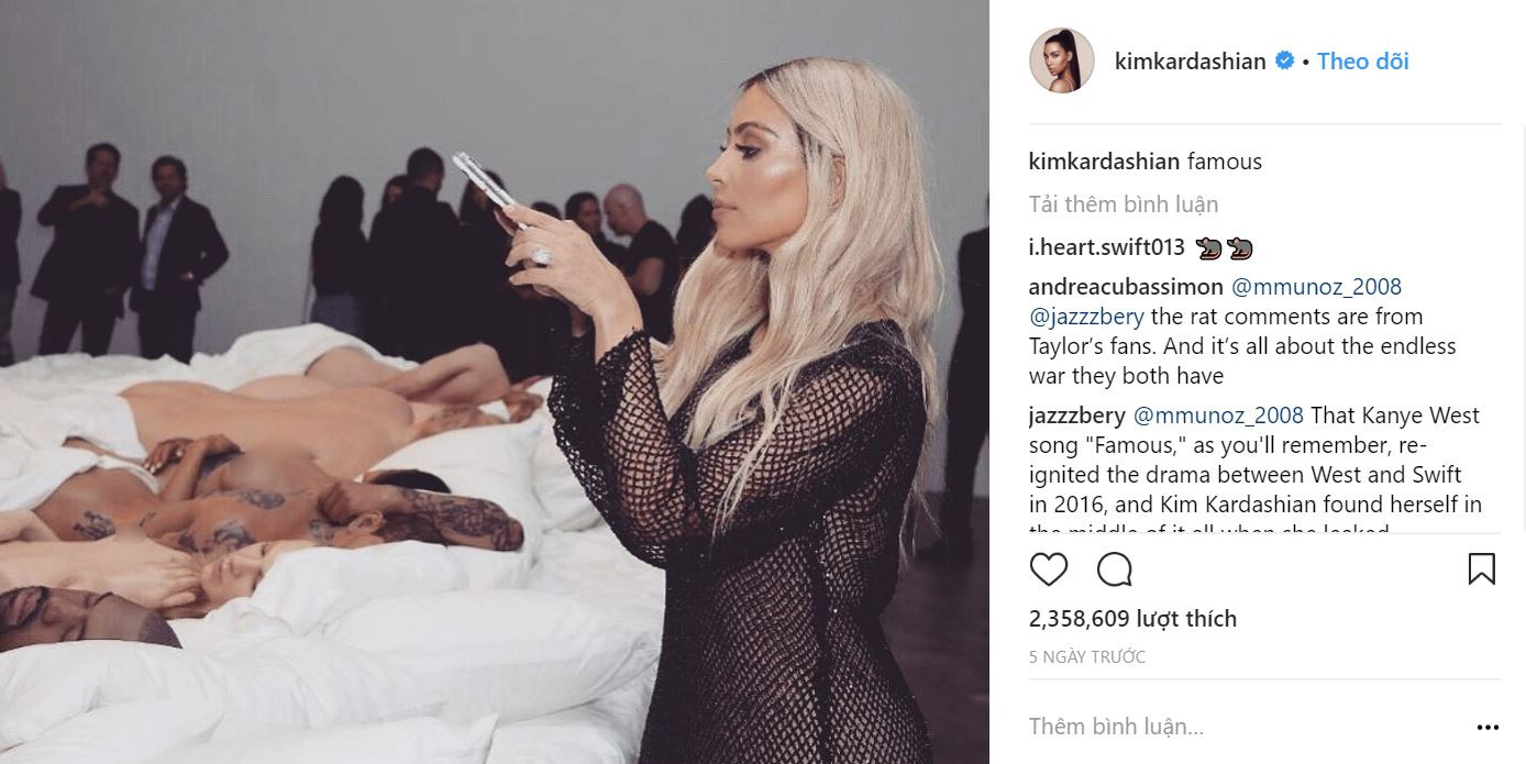 Kim Kardashian "đá đểu" Taylor Swift để rồi bị "gậy lưng đập lưng ông"