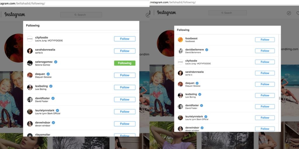 Bella Hadid "unfollow" Selena Gomez