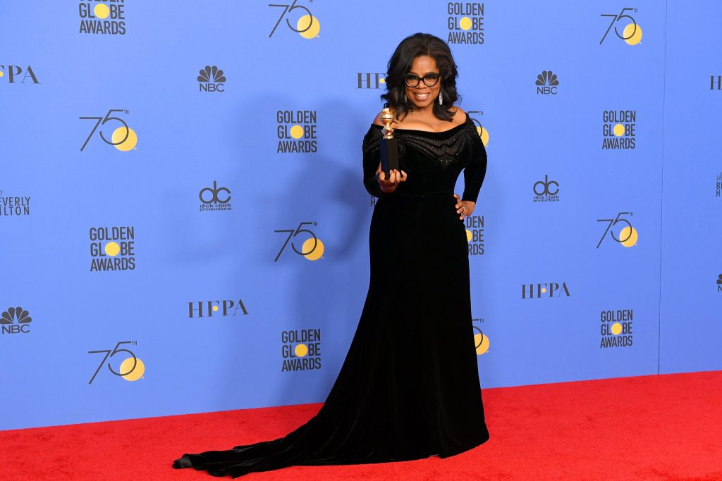 Oprah Winfrey tại Quả Cầu Vàng 2018