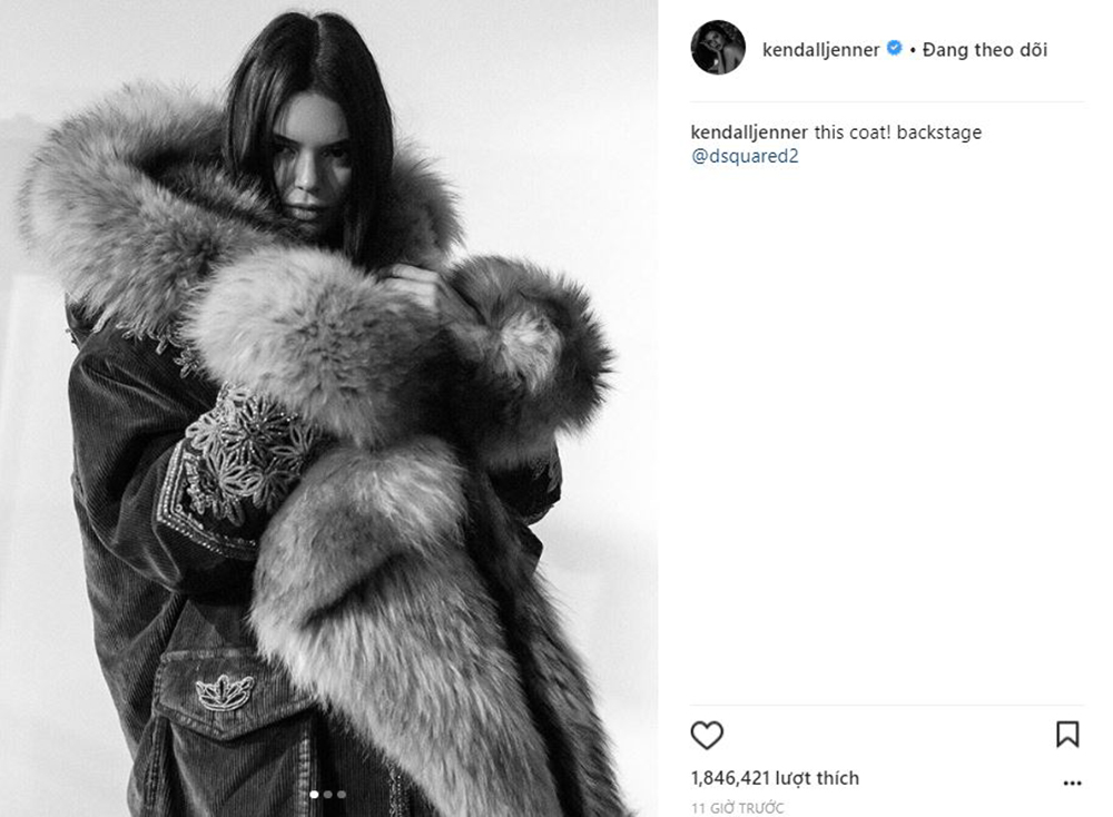 Kendall Jenner vấp phải làn sóng chỉ trích vì mặc áo lông thú trên sàn catwalk