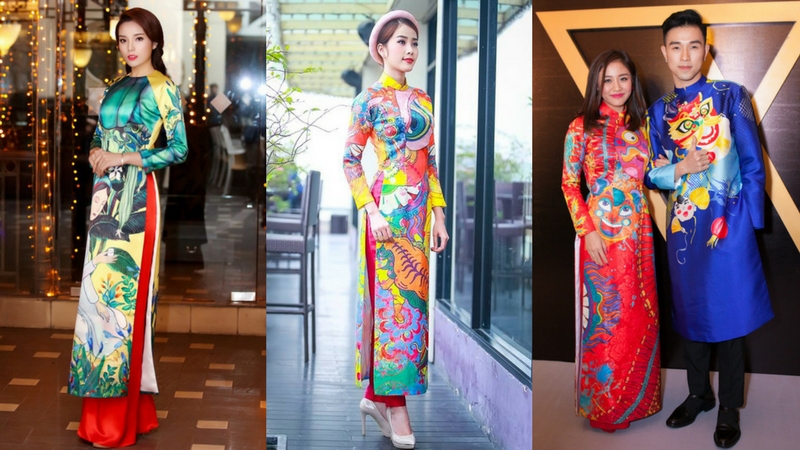 Dàn sao Việt hưởng ứng xu hướng áo dài theo từng dịp Tết truyền thống ra sao?