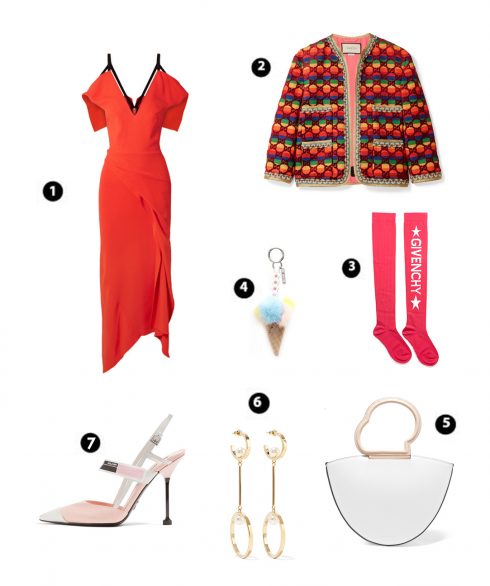Look 7: Rouland Mouret – Gucci – Givenchy – Fendi – Danse Lente – Chlóe – Prada