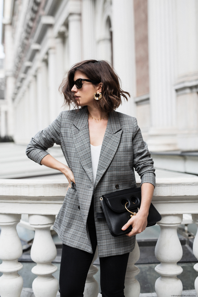 Áo khoác blazer kẻ caro 3