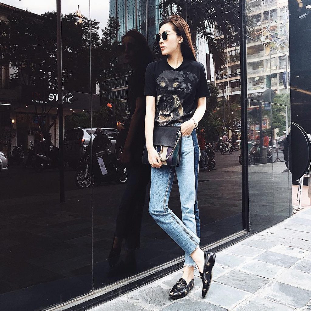Xu hướng thời trang quần jeans được nhiều sao Việt ưa chuộng 4