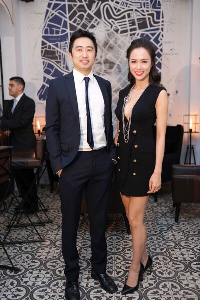 Kathy Uyên và bạn trong sự kiện khai trương Nhà hàng / Bar Saigon Lookout