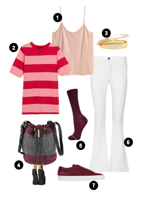 elle style calendar quần jeans áo thun