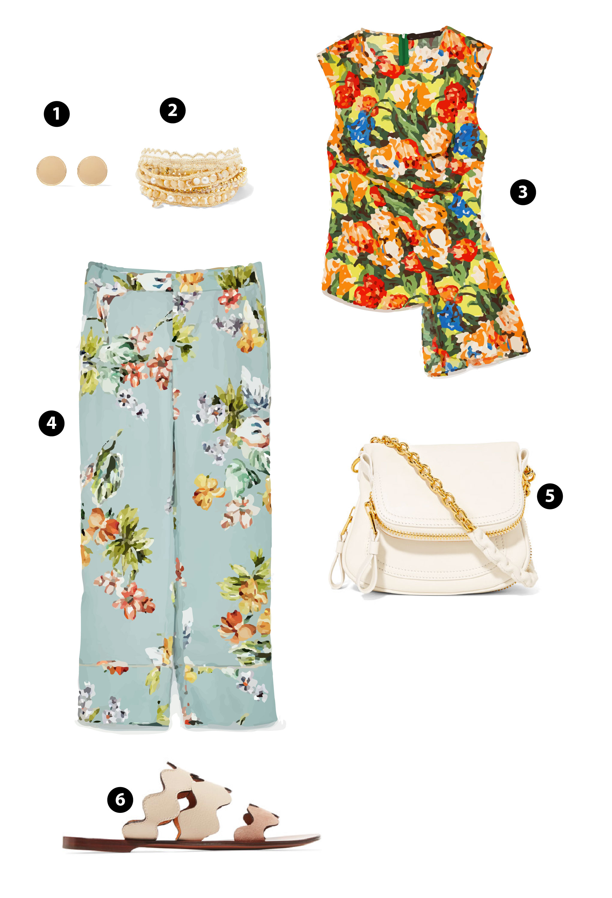ELLE Style Calendar: Quần ống rộng hoạ tiết