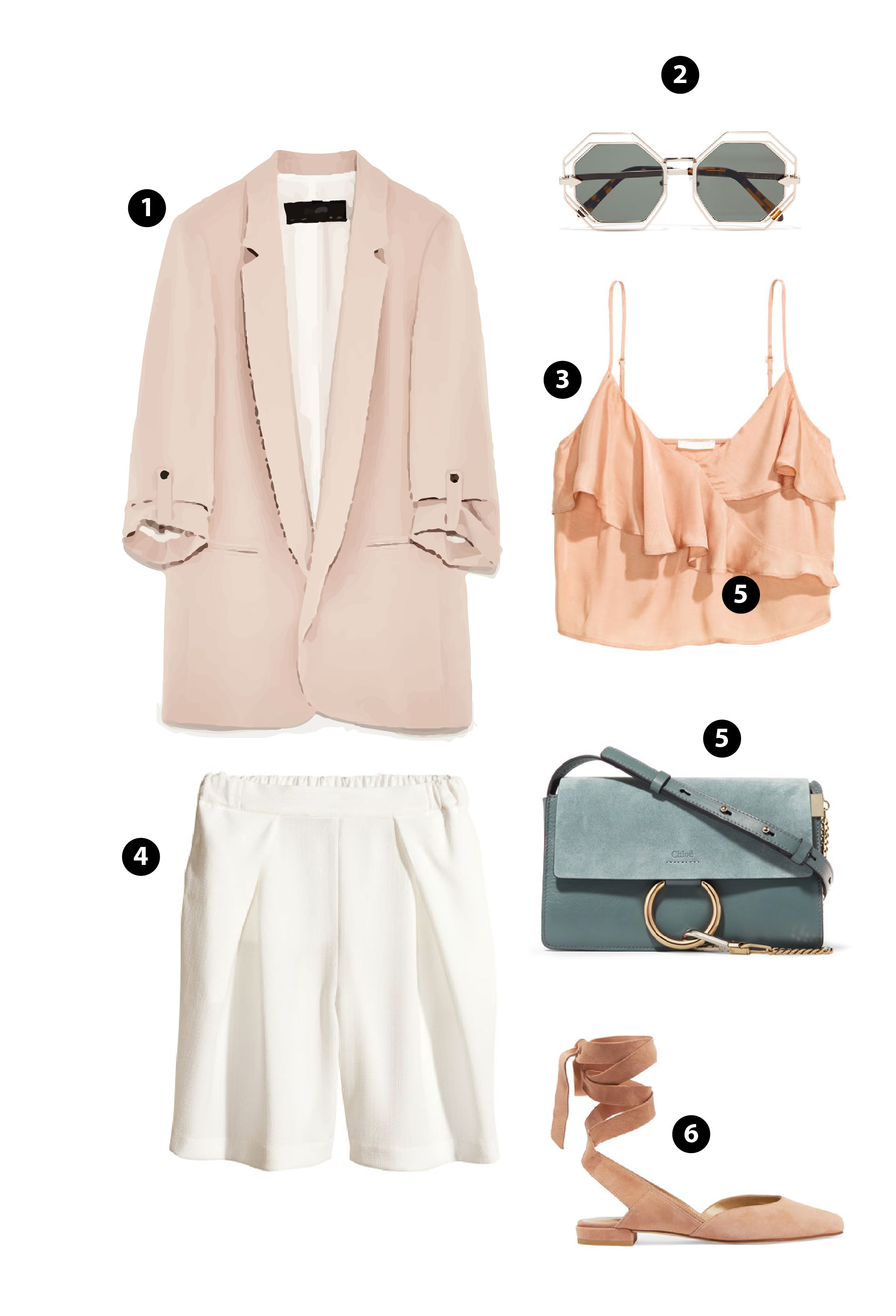 Blazer + Bermuda short - Công thức phối đồ sành điệu cho mùa hè - ELLE VN