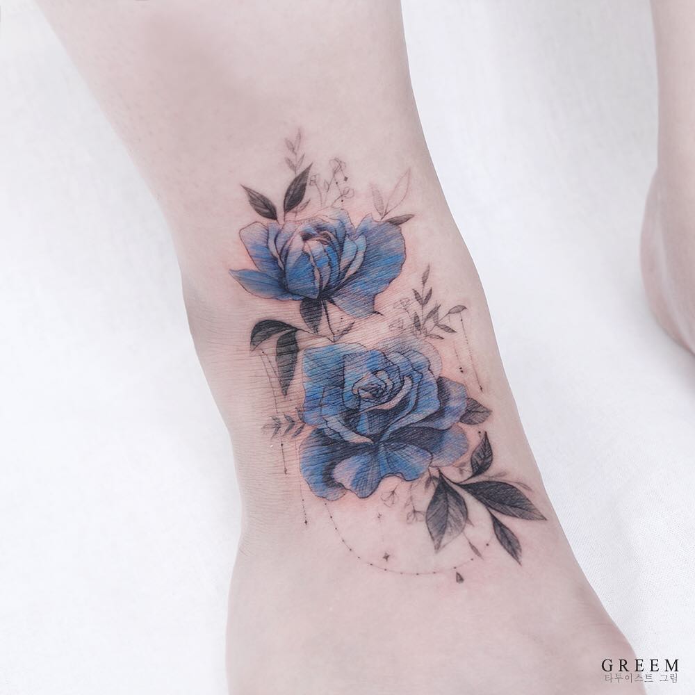 hình xăm cổ chân 44