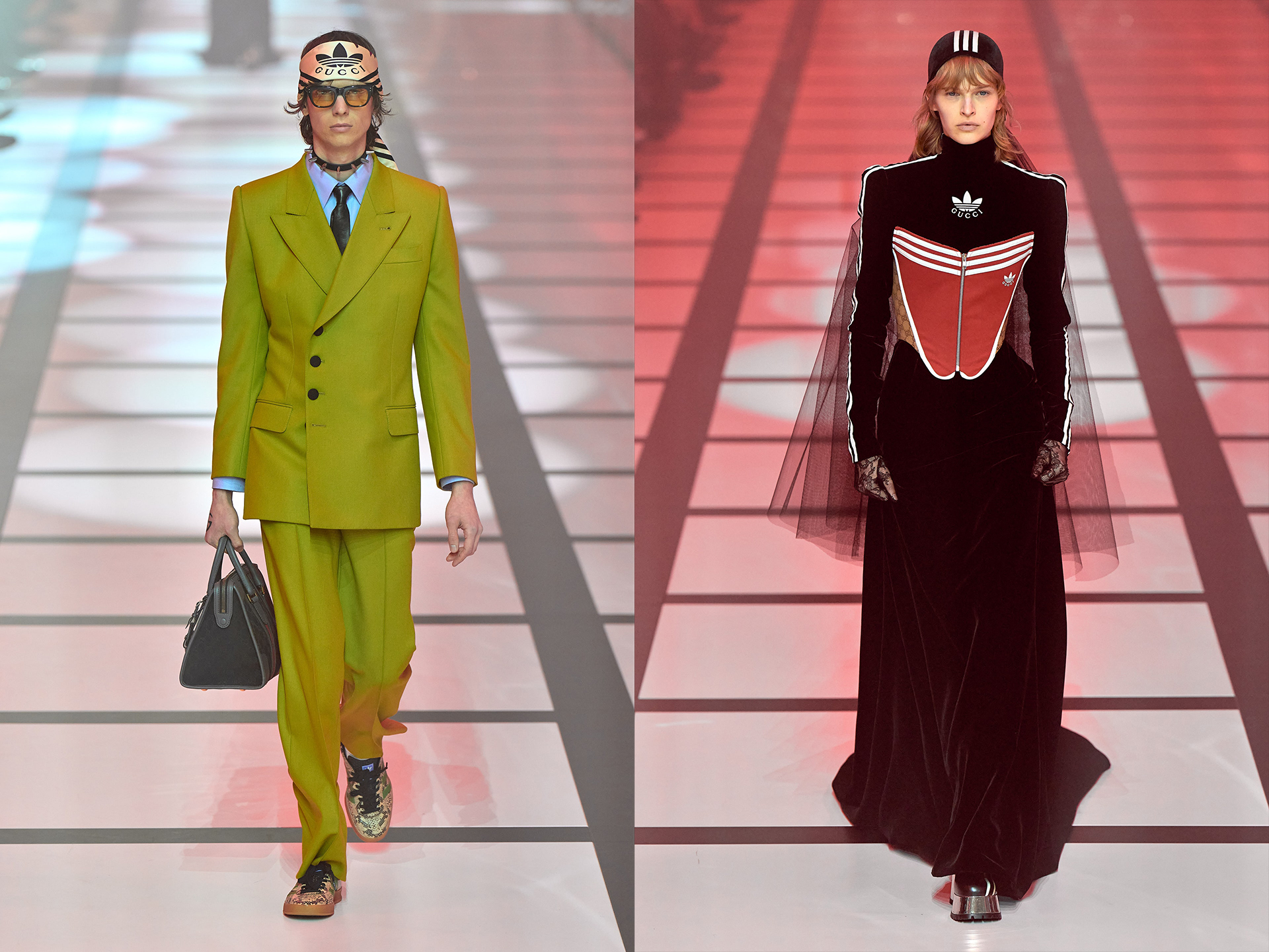 gucci adidas thu đông 2022 look 83 84