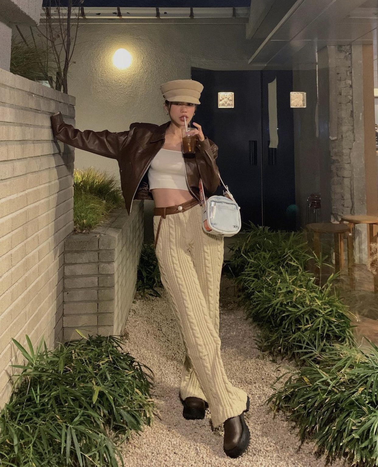 mulbada fashionista hàn diện mũ lưỡi trai hải quân
