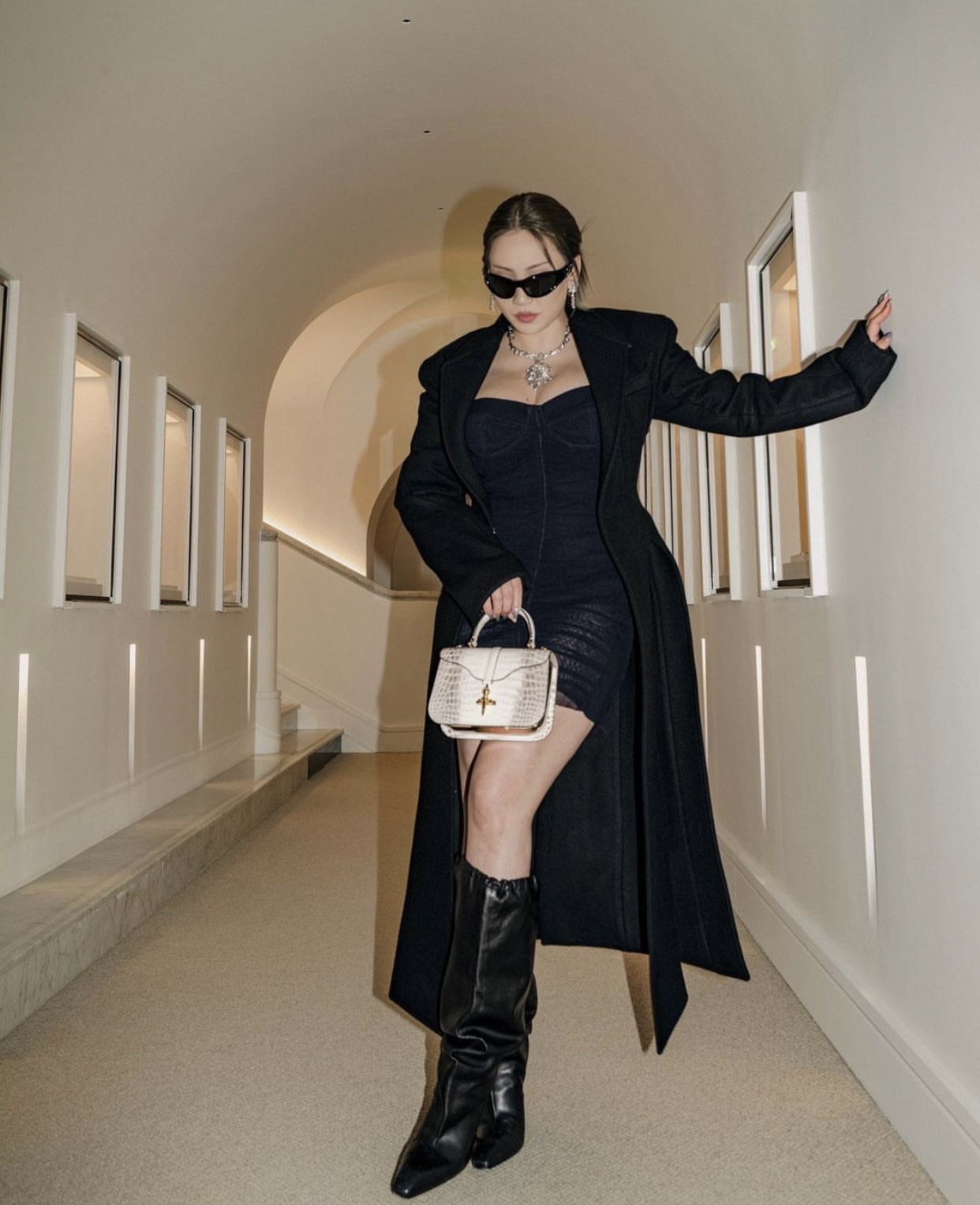 áo trench coat độn vai cl