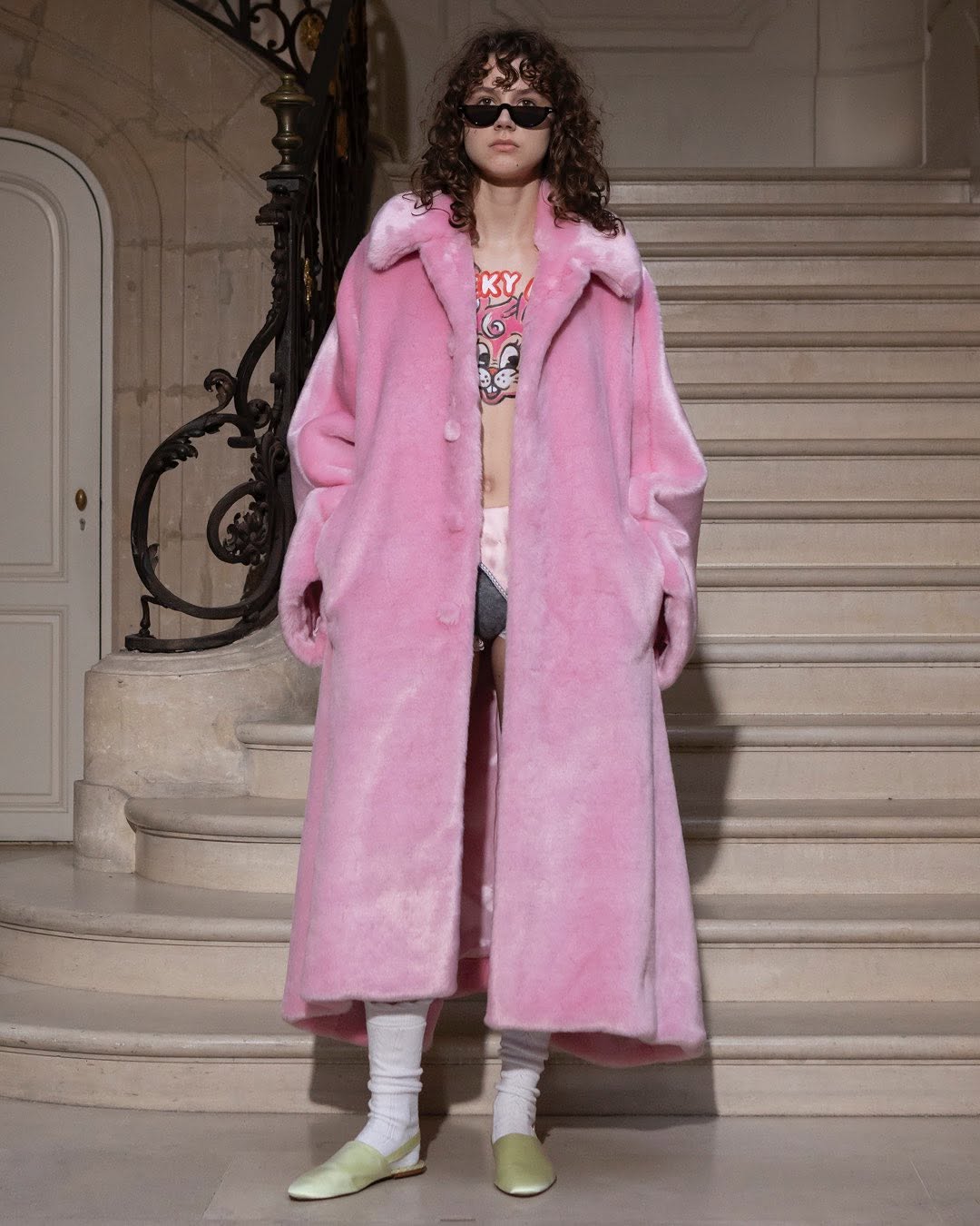 trench coat lông Kenzo