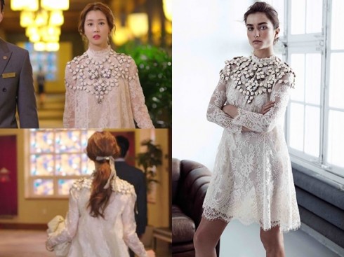 Chiếc váy ren trắng trang trí đá nằm trong bộ sưu tập xuân năm nay của H&M.