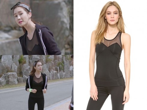 Lee Da Hae thoải mái, khỏe khoắn mà vẫn gợi cảm cùng áo Adidas by Stella McCartney.
