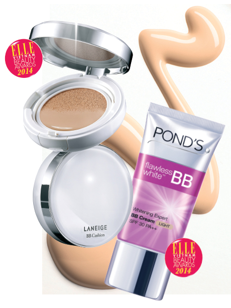 HẠNG MỤC: PHẤN NỀN<br><br>
Sản phẩm Ngôi sao của năm<br><br>
LANEIGE BB Cushion<br>
Kem nền dưỡng trắng da 6-trong-1 mang lại vẻ rạng rỡ ngay lập tức và duy trì lớp nền sáng mịn suốt cả ngày nhờ ứng dụng MelacrusherTM, công nghệ chủ chốt của dòng dưỡng trắng Laneige White Plus Renew đã sở hữu 3 bằng sáng chế. Với chỉ số chống nắng SPF50+/PA+++ và chiết xuất từ Bead Tree (tên khoa học: Melia Azadirachta) chứa thành phần lọc và chống lại ô nhiễm không khí, BB Cushion là loại kem nền có thể làm nhiều hơn việc trang điểm đẹp. Đó là loại kem nền bảo vệ da, nuôi dưỡng một làn da ngời sáng với 6 tính năng nổi bật: làm sáng da, chống nắng SPF50+/PA+++, dưỡng ẩm, hiệu chỉnh sắc da với độ che phủ lý tưởng cho một lớp nền vô cùng tự nhiên, rạng rỡ, làm mát dịu và “refresh” làn da mờ xỉn, mệt mỏi.<br><br>
Sản phẩm Bạn đọc bình chọn<br><br>
POND’S Flawless White BB Cream<br>
BB Cream Pond’s – Kem dưỡng trắng tạo nền với SPF 30 PA++, không chỉ tạo 1 lớp nền mỏng nhẹ nhàng mà còn có tác dụng dưỡng trắng da từ sâu bên trong.