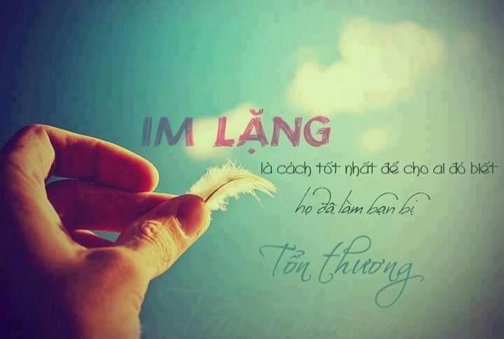 Sự im lặng thể hiện sự tổn thương