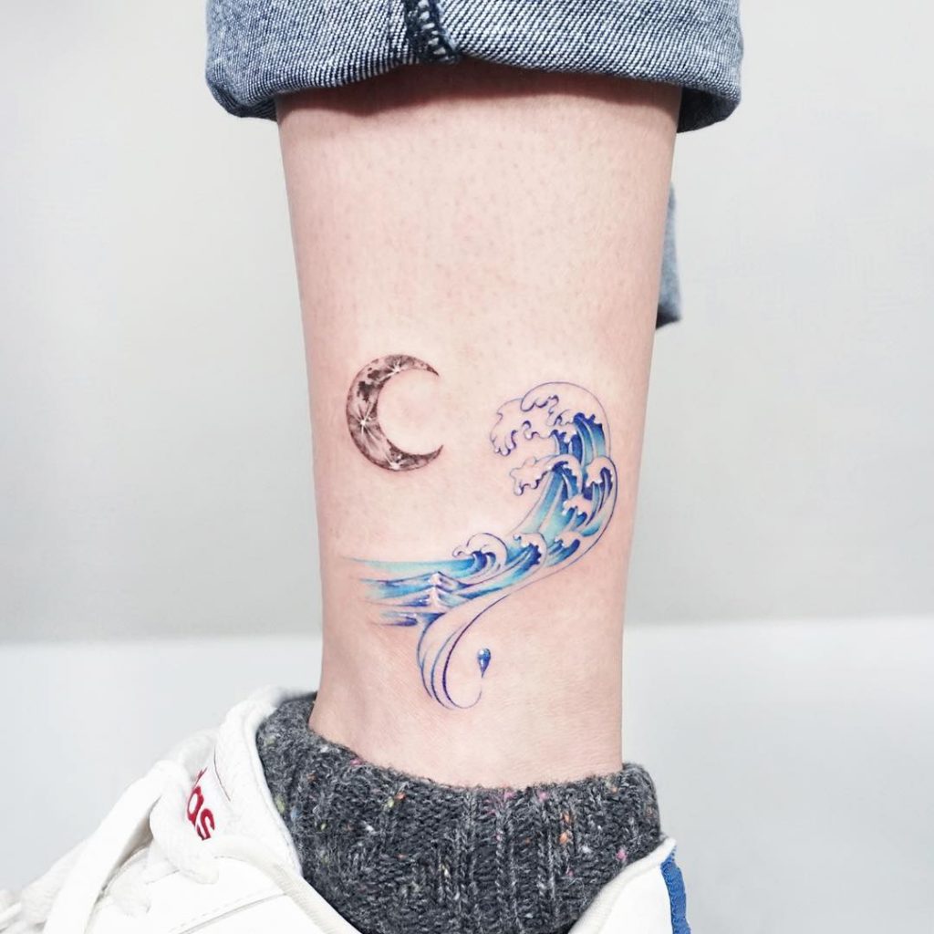 hình xăm cổ chân 22