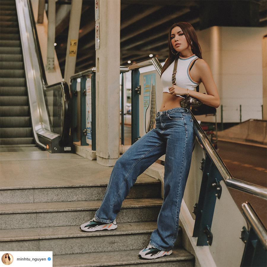 elle việt nam quần ống rộng Minh Tú