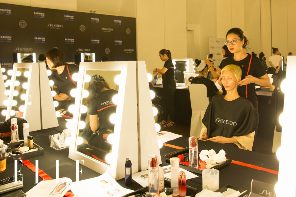 elle fashion journey 2018 hậu trường trang điểm shiseido 2