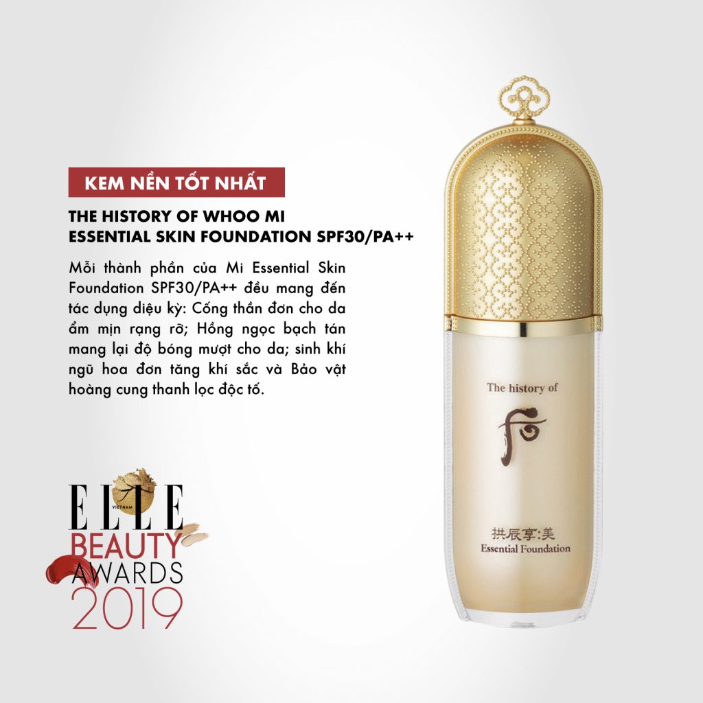 kem nền 01 ELLE Beauty Awards 2019
