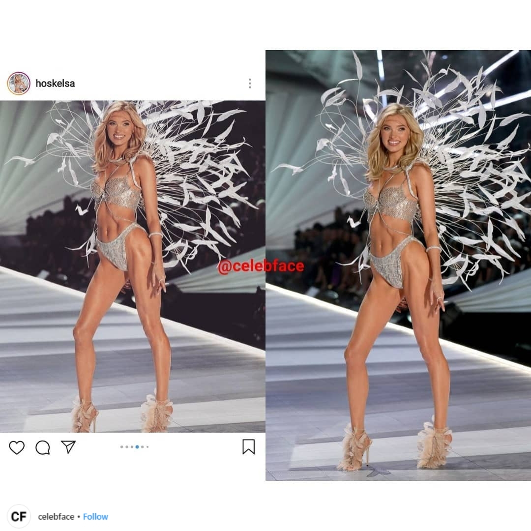 thiên thần victoria's secret Elsa Hosk mặc fantasy bra tại victoria's secret 2018