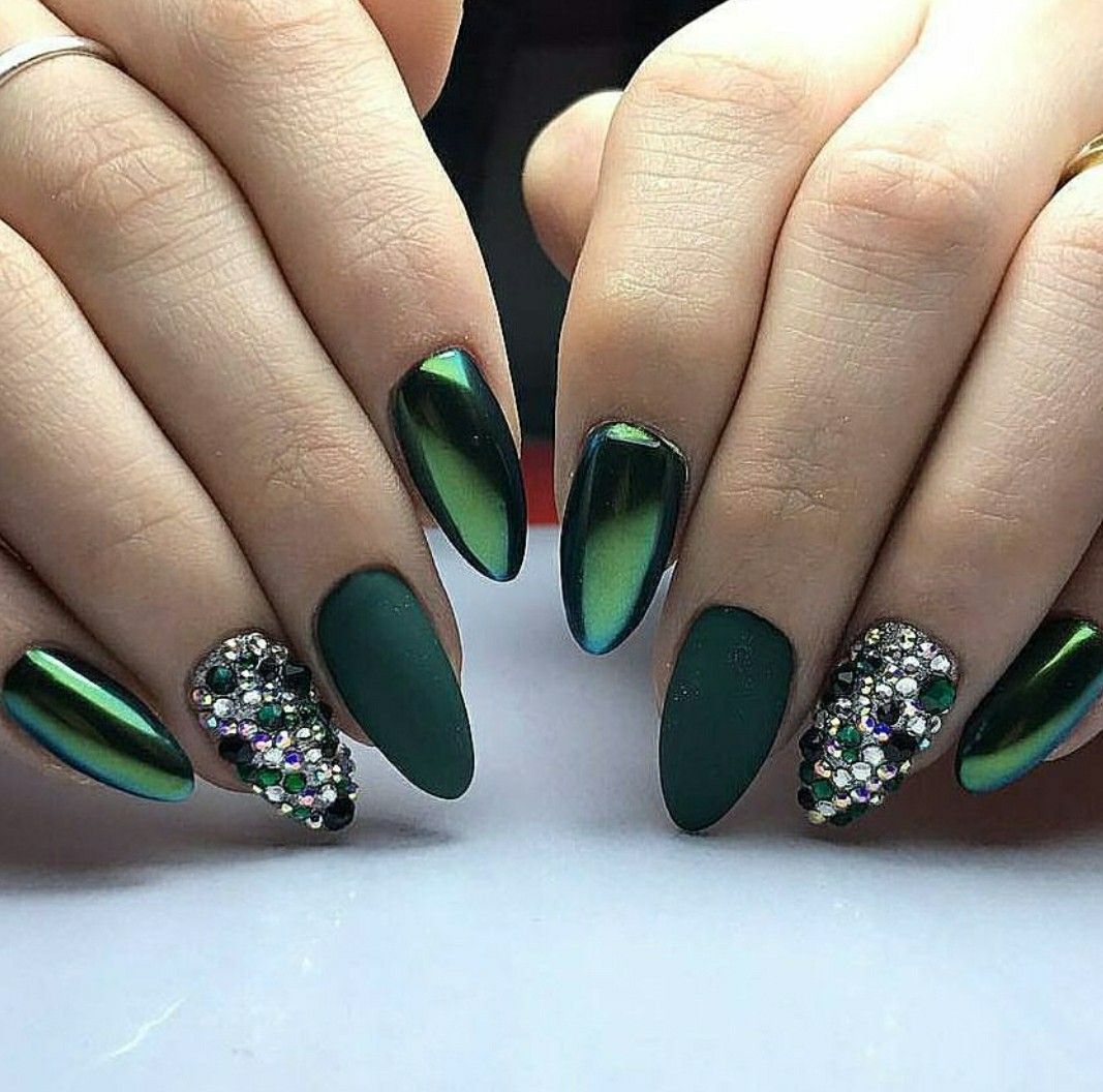 15 mẫu nail màu xanh lá cây đẹp thời thượng các nàng không nên bỏ qua HTNC