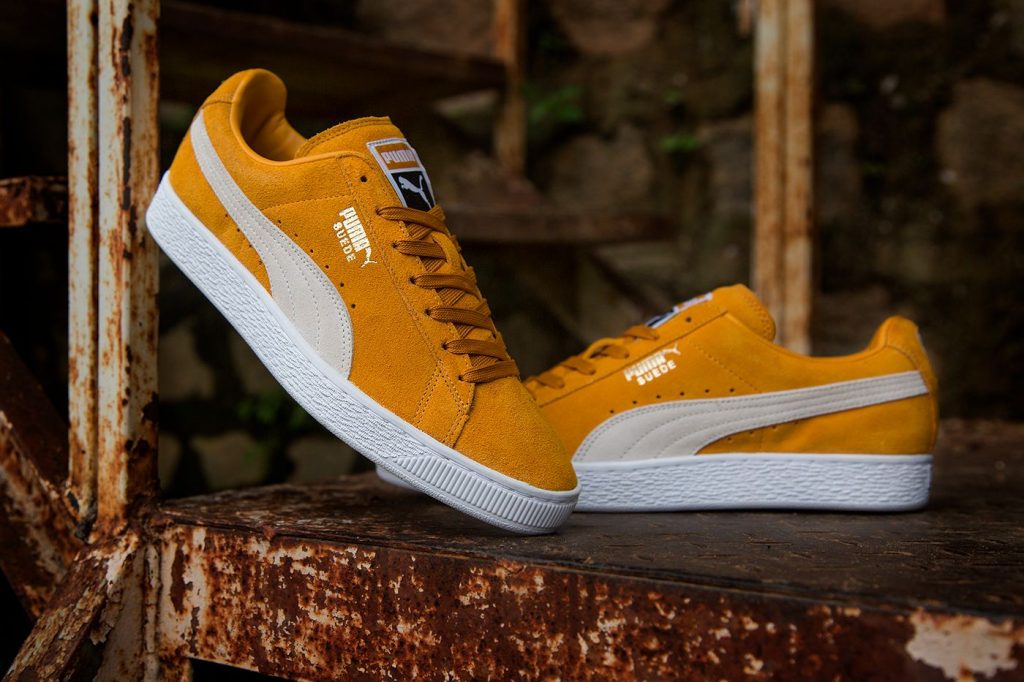 giày sneakers kinh điển puma suede màu vàng