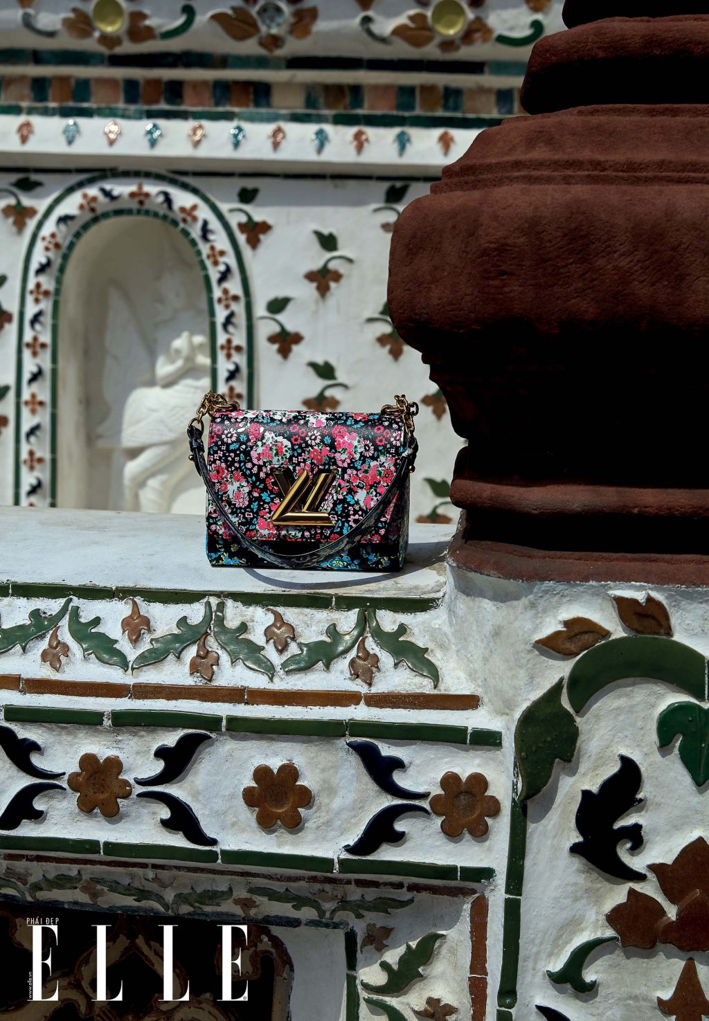 túi xách họa tiết hoa Louis Vuitton