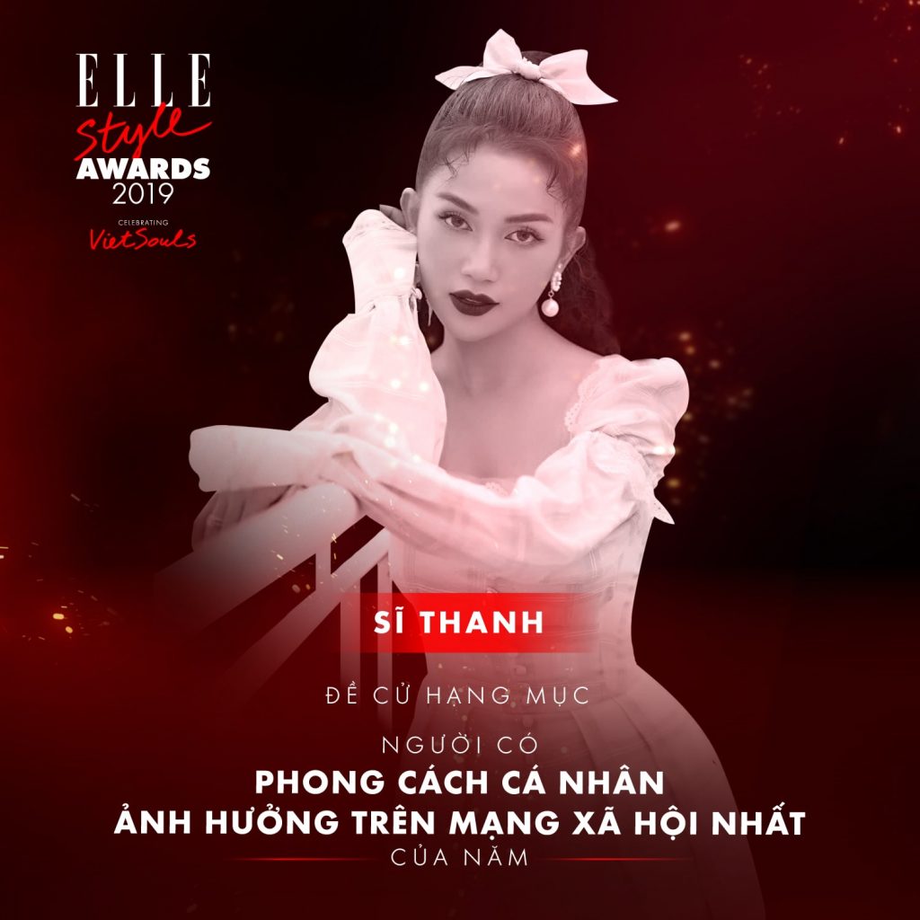 Sĩ Thanh trong hạng mục phong cách cá nhân ELLE Style Awards 2019