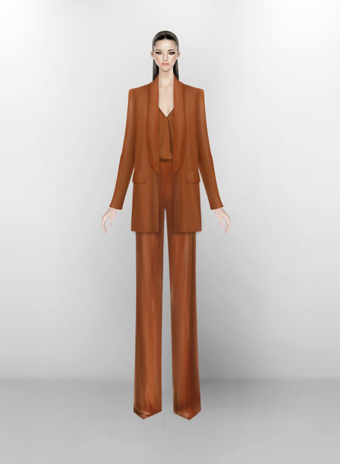 Bản vẽ bộ suit dành cho Michelle Obama của NTK Công Trí