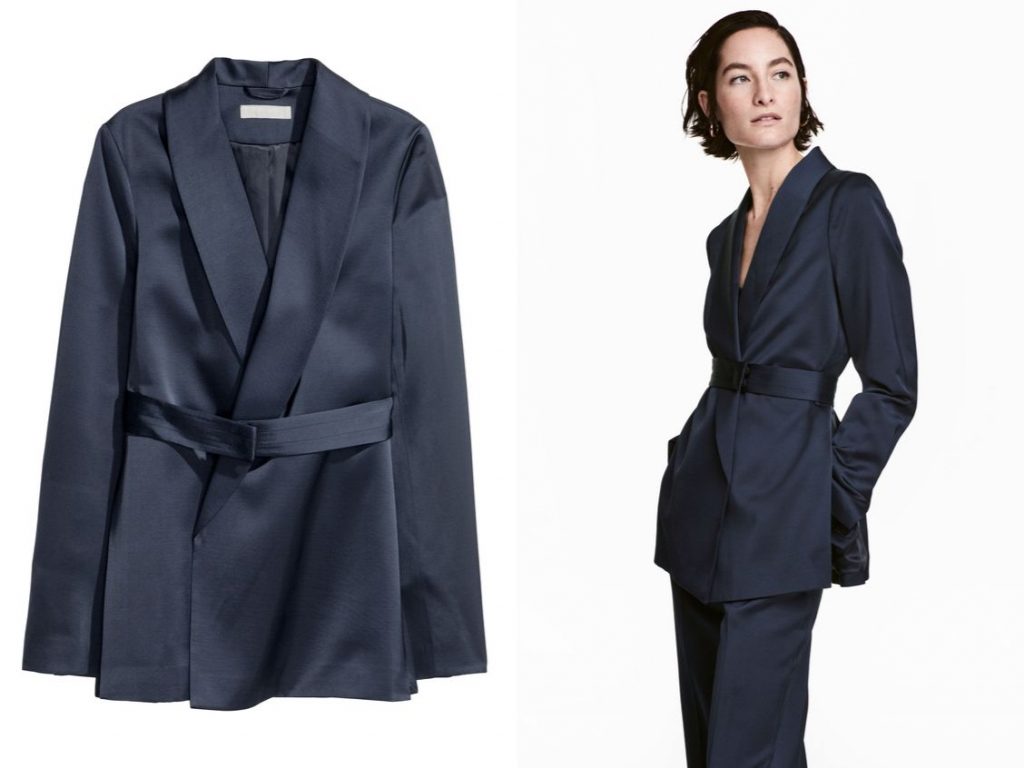 Thời trang công sở thu 2019 - suit thắt eo H&M