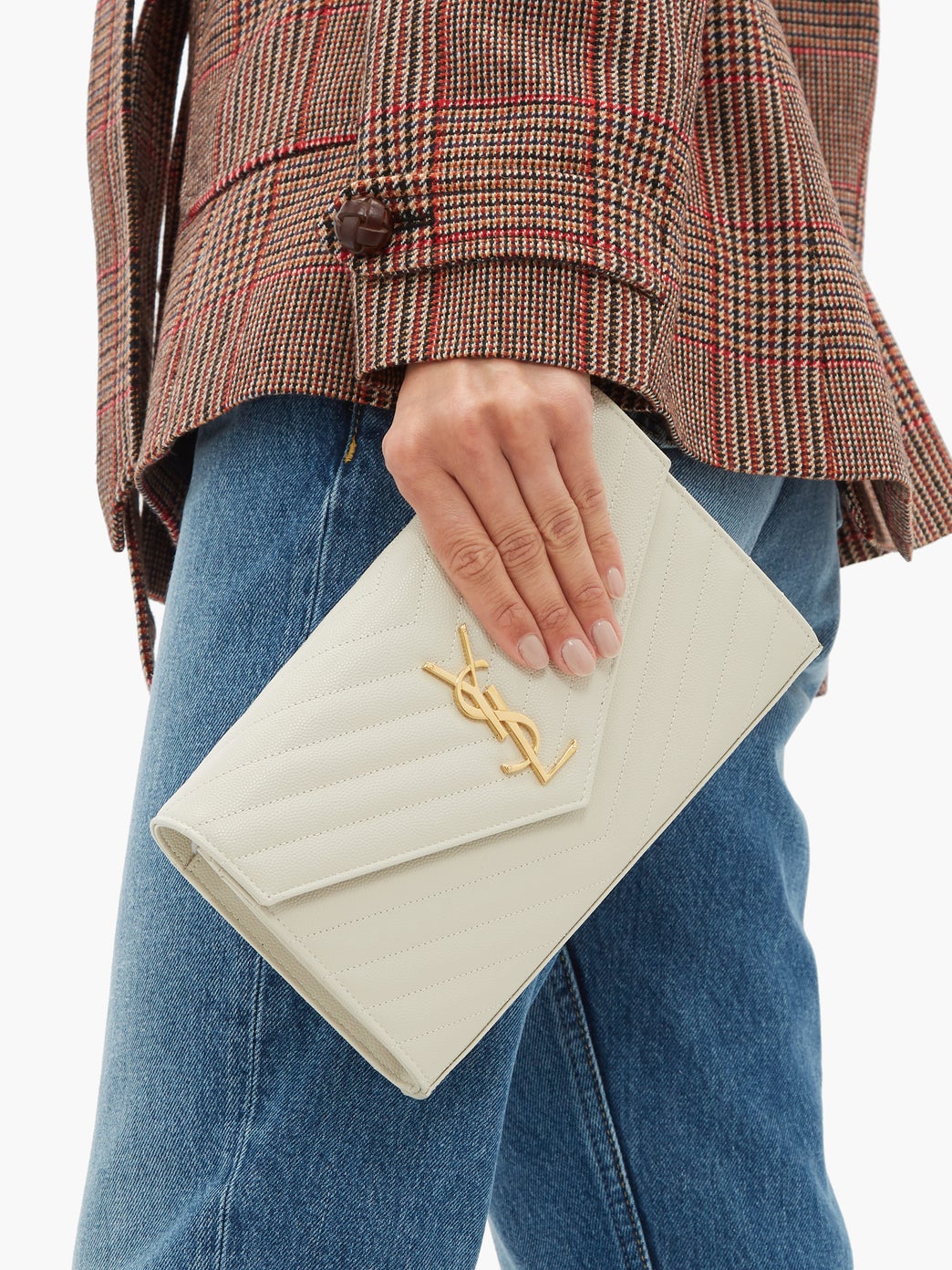 Túi YSL Monogram Chevron Quilted