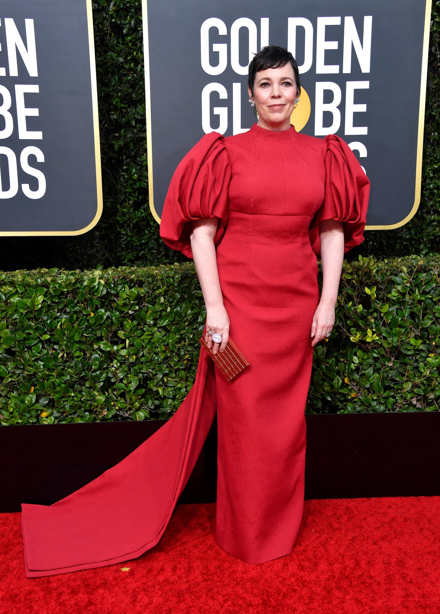 Thảm đỏ Quả Cầu Vàng 2020 Olivia Colman