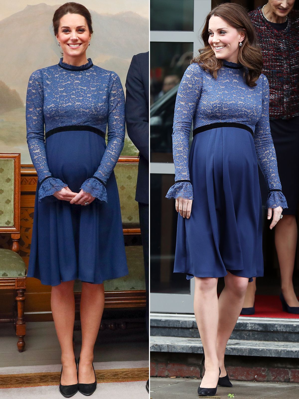 Kate Middleton đầm bầu 8 tháng