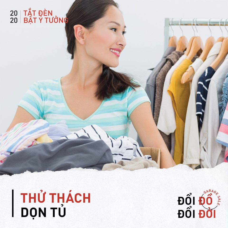 thử thách dọn tủ đồ - chiến dịch tắt đèn bật ý tưởng