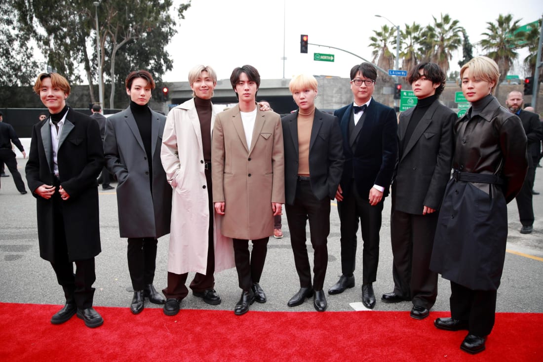 BTS trên thảm đỏ grammy 2020