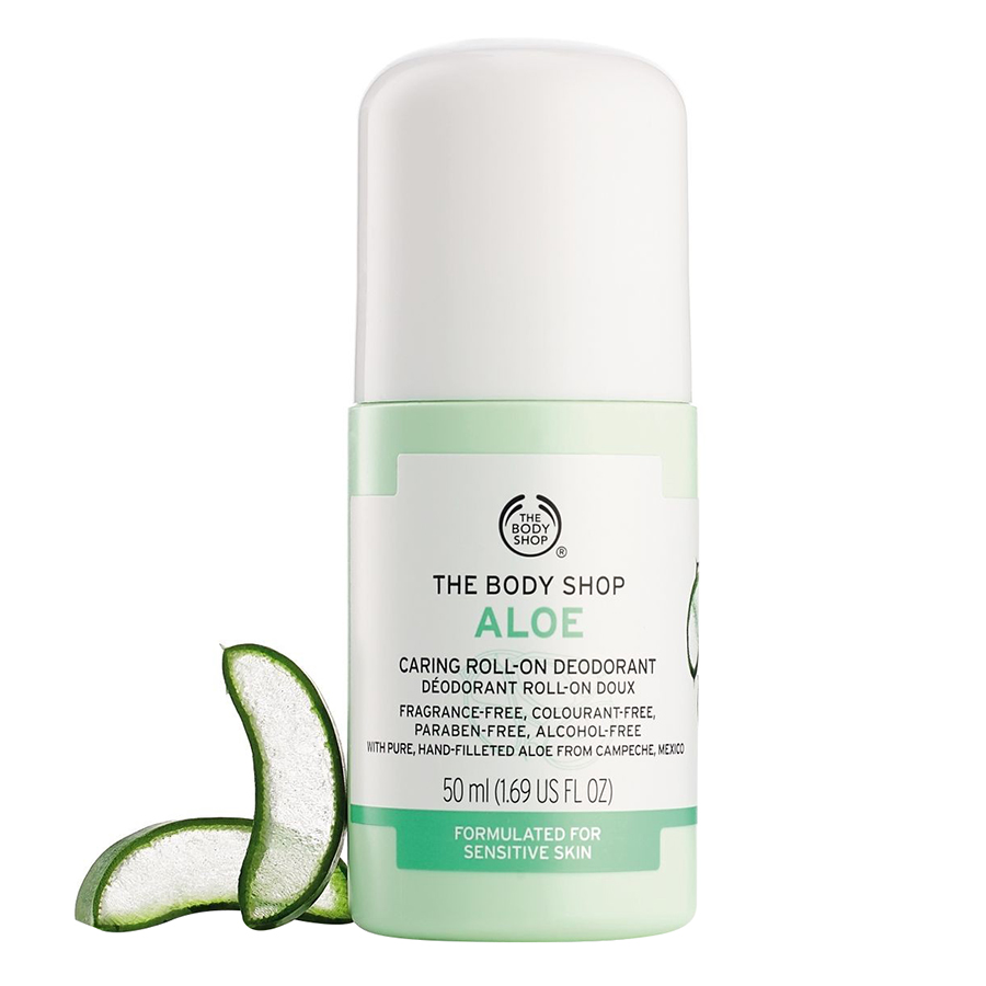 Lăn khử mùi-The Body Shop Aloe Anti-Perspirant Deodorant.