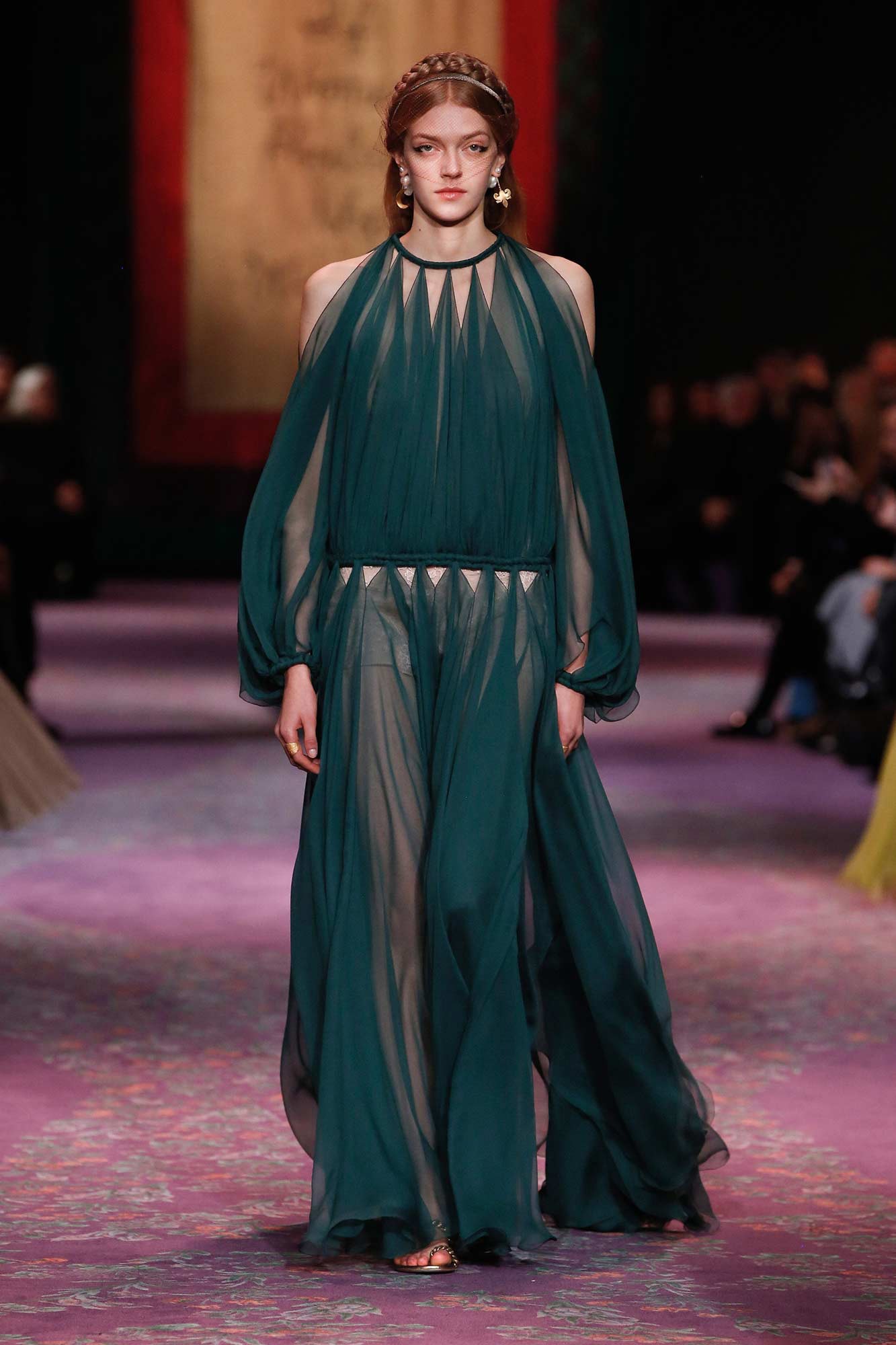 Dior Haute Couture Xuân - Hè 2020 đầm xanh 75
