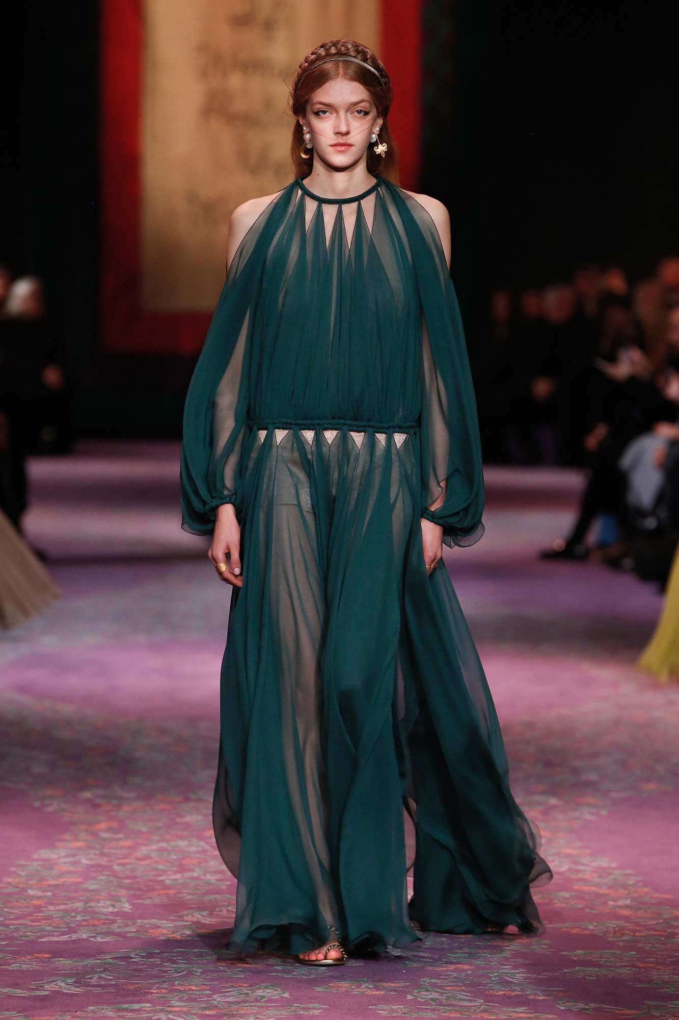 Dior Haute Couture Xuân - Hè 2020 đầm xanh 75