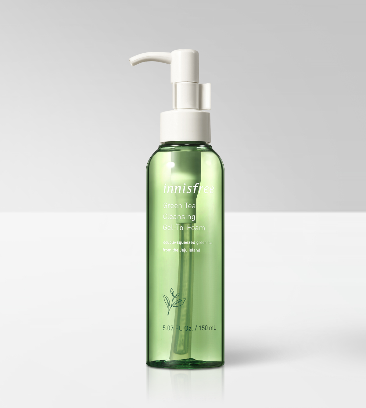 Sữa rửa mặt tẩy trang-Jeju Innisfree Green Tea Cleansing Gel-to-Foam.