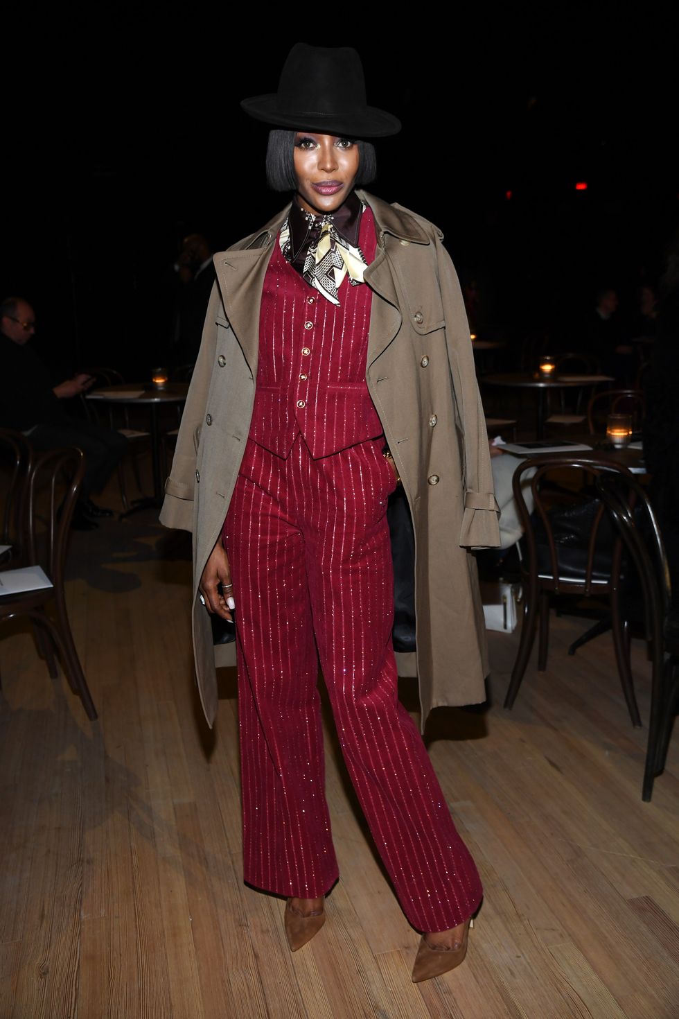 naomi campbell tại buổi trình diễn của marc jacobs 2020 tuần lễ thời trang new york