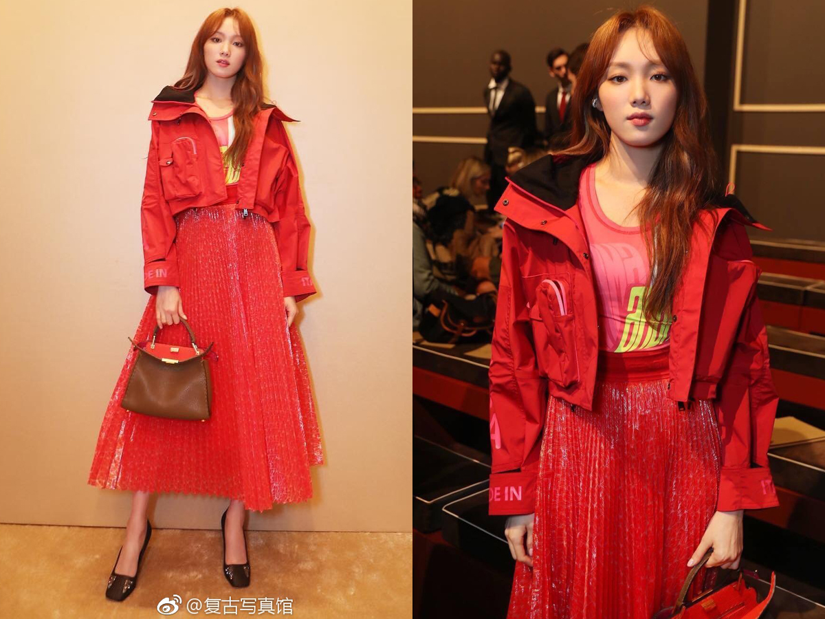 Bộ trang phục ấn tượng tông đỏ của Lee Sung-Kyung tại Milan Fashion Week năm 2019