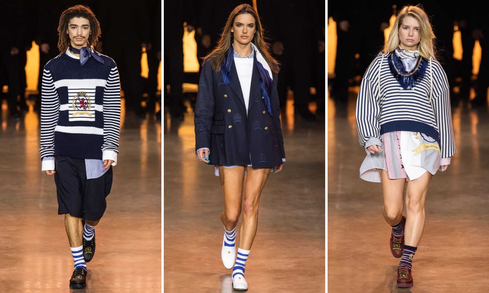 tommy hilfiger thiết kế sọc thủy thủ lfw thu đông 2020