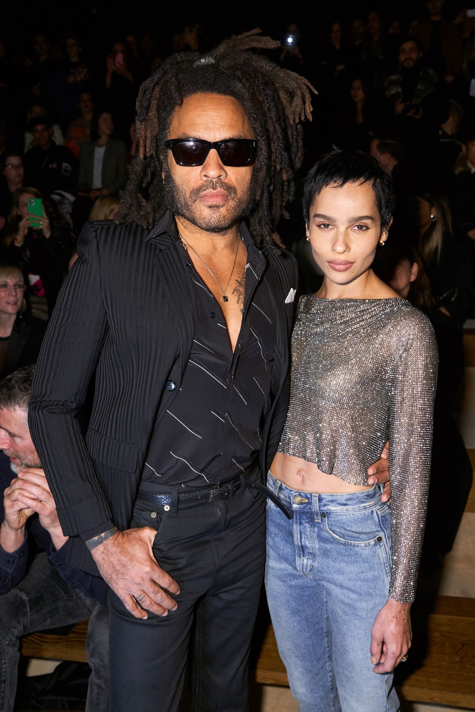 saint laurent thu đông 2020 lenny kravitz zoe kravitz