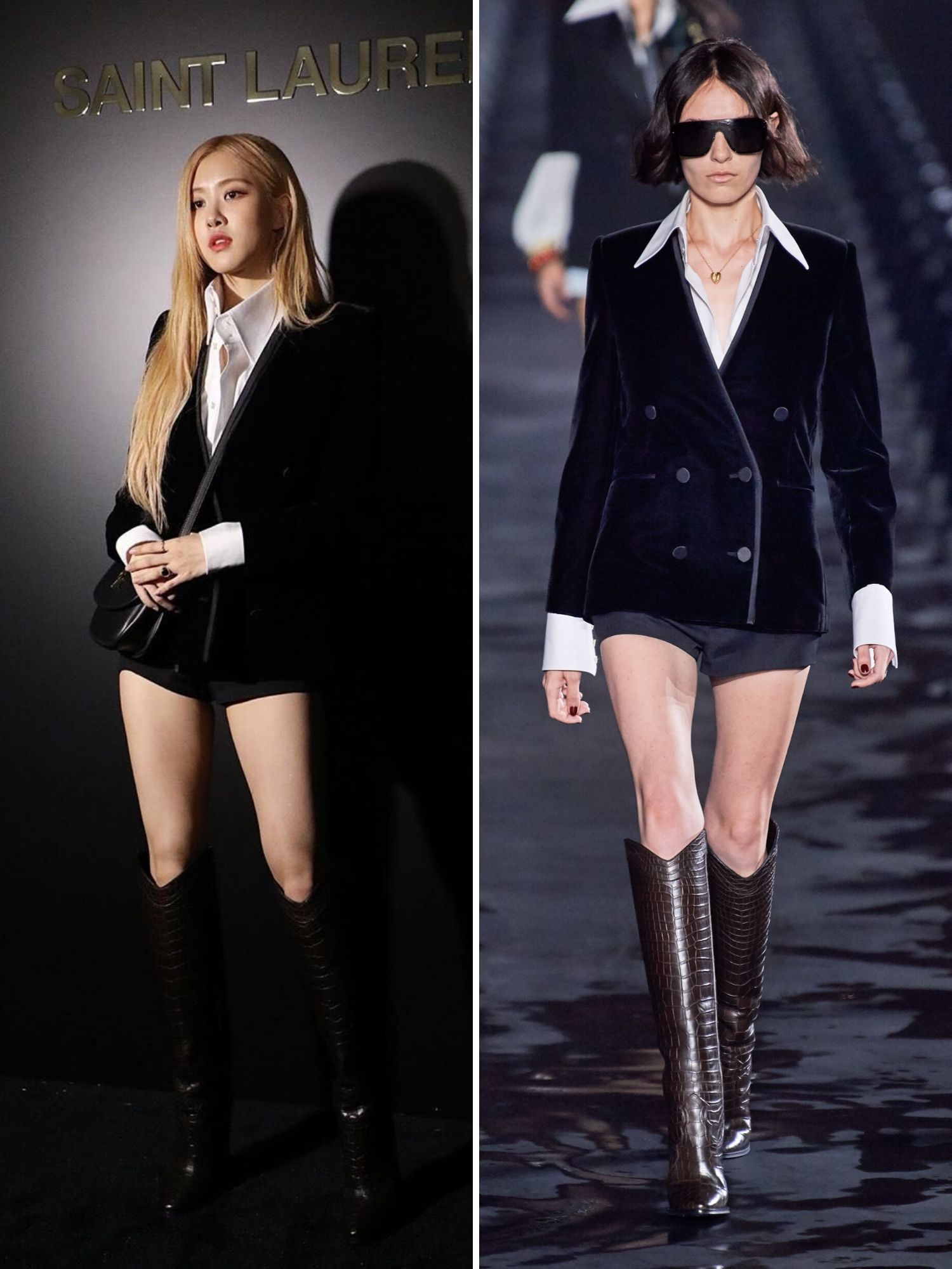 rosé blackpink châu bùi diện thiết kế bst saint laurent xuân hè 2020