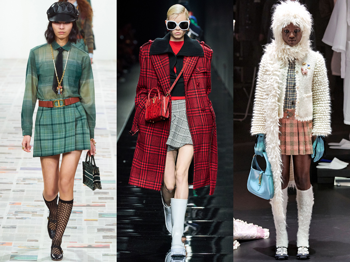 Chân váy kẻ sọc phong cách preppy từ tuần lễ thời trang Thu - Đông 2020