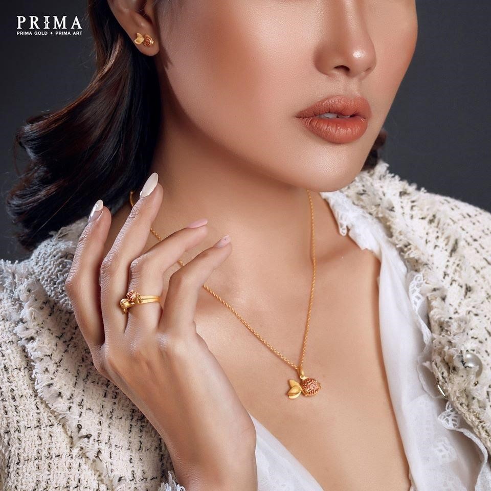 trang sức prima fine jewelry bst golden fish 24k đá màu