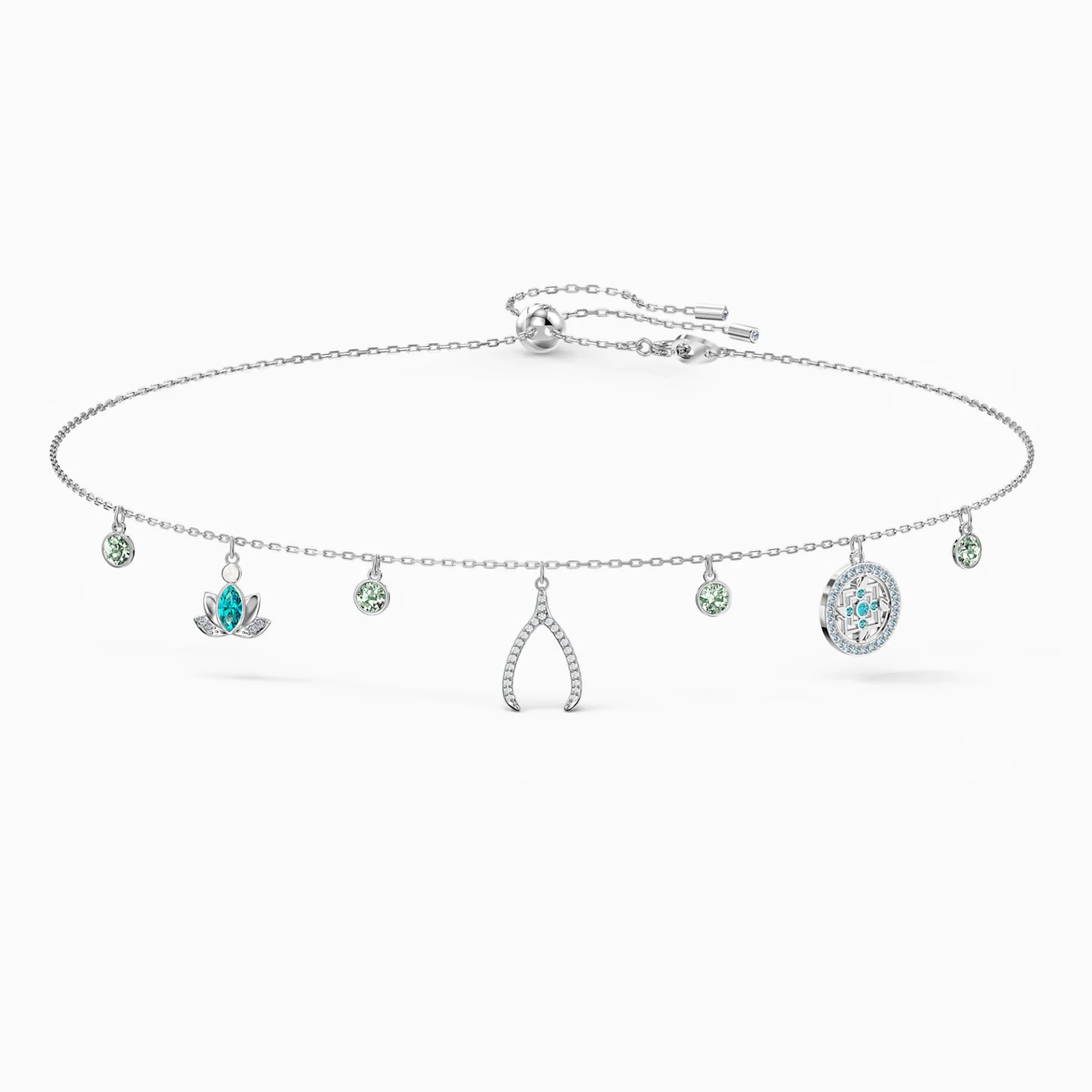 Dây chuyền choker bạc điểm mặt đá Swarovski