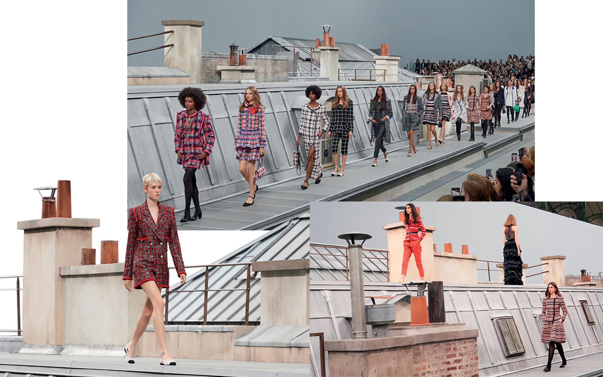 sàn diễn trên mái nhà của Chanel tuần lễ thời trang Xuân Hè 2020